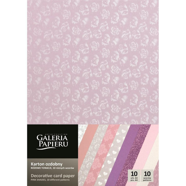Papier ozdobny A4 Różowe tonacje 210g Argo