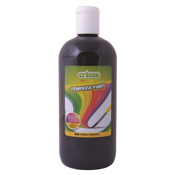 Farba tempera czarna 500ml Cricco