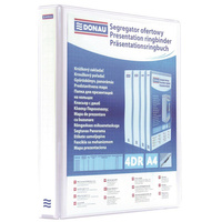 Segregator ofertowy A4 Donau 80mm 4 ringi biały