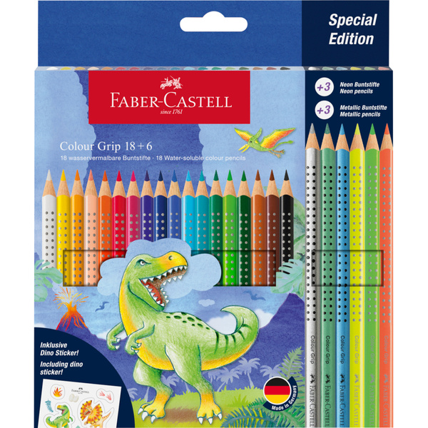 Kredki ołówkowe Faber Castell Dinozaury 24 kolory