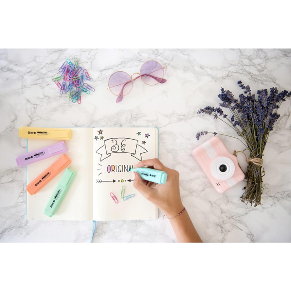 Kolorowe spinacze kasetka 28mm pastelowe Memobe a100