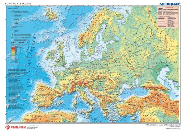 Podkładka na biurko mapa Europy Panta Plast