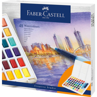 Farby akwarelowe w kostkach 48 kolorów Faber Castell