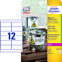 Etykiety samoprzylepne Avery Zweckform Heavy Duty białe 99,1x42,3mm