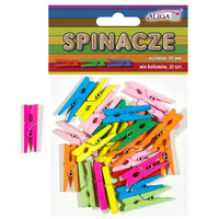 Spinacze drewniane 30mm mix kolorów
