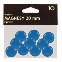 Magnesy Grand średnica 20mm 10 sztuk niebieski
