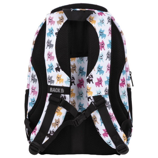 Plecak szkolny BackUp 4 biały w pieski Model A08