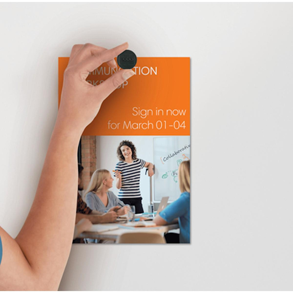 Magnesy Nobo do tablic suchościeralnych 38mm udźwig 2,5kg czarny