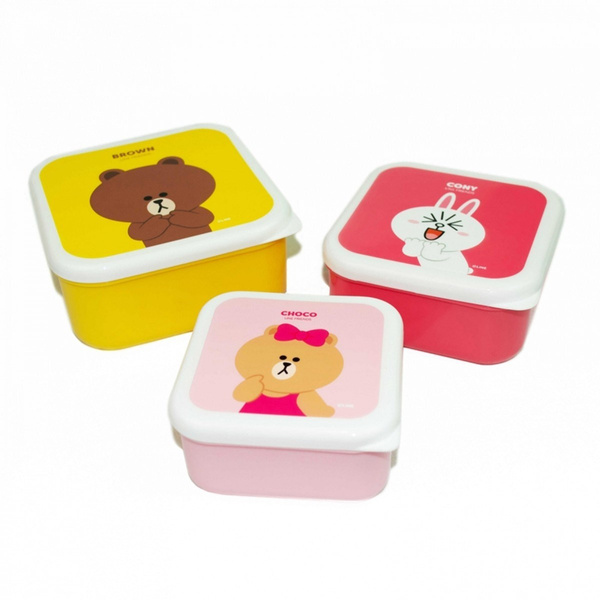 Zestaw lunchboxów Line Friends 3 sztuki