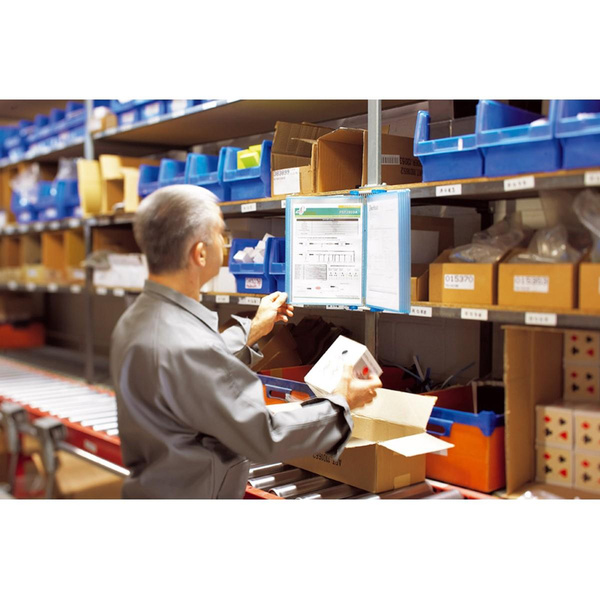 Naścienny system prezentacyjny Djois x Tarifold A4 Candy Line + 10 paneli prezentacyjnych fioletowy