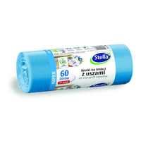 Worki na śmieci z uszami Stella do segregacji odpadów papierowych 60l