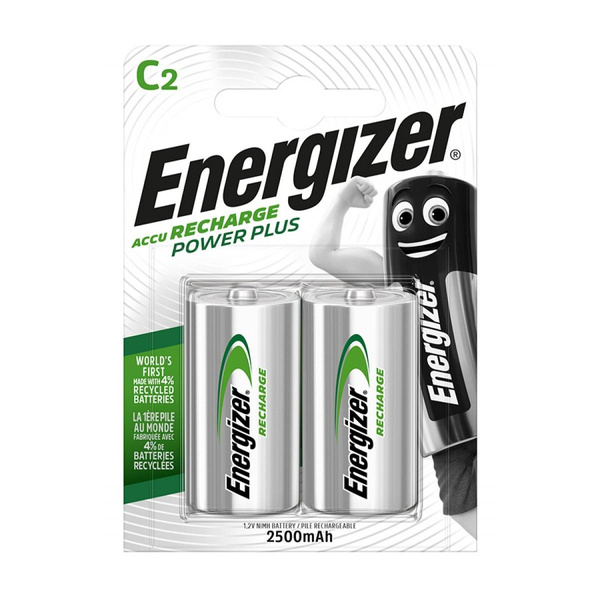 Akumulatorki C 2500mAh Energizer Power Plus (2 szt.)