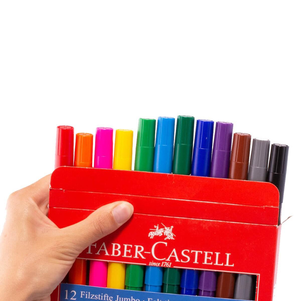 Flamastry Faber Castell Jumbo 12 kolorów