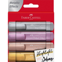 Zakreślacze metaliczne Faber Castell Textliner 1546 4 sztuki