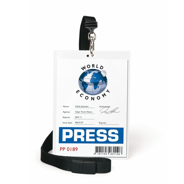 Identyfikator dla prasy Djois x 3L A6 110x165mm ze ściągaczem