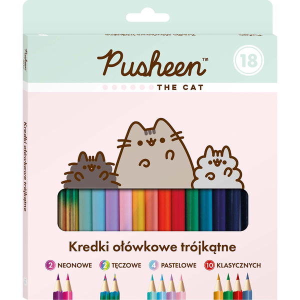 Kredki ołówkowe Pusheen 18 kolorów