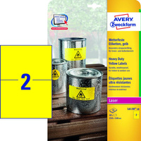 Etykiety samoprzylepne Avery Zweckform Heavy Duty żółte 210x148mm