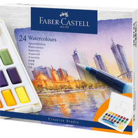 Farby akwarelowe w kostkach 24 kolory Faber Castell