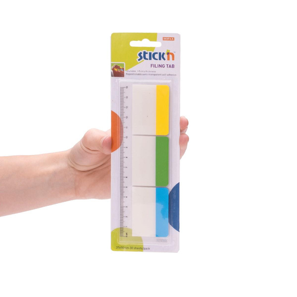 Zakładki indeksujące Stick`n do archwizacji 37x50mm 3 kolory