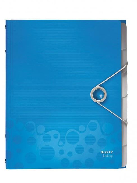 Teczka z przegródkami A4 niebieska 6 przegród Leitz Bebop