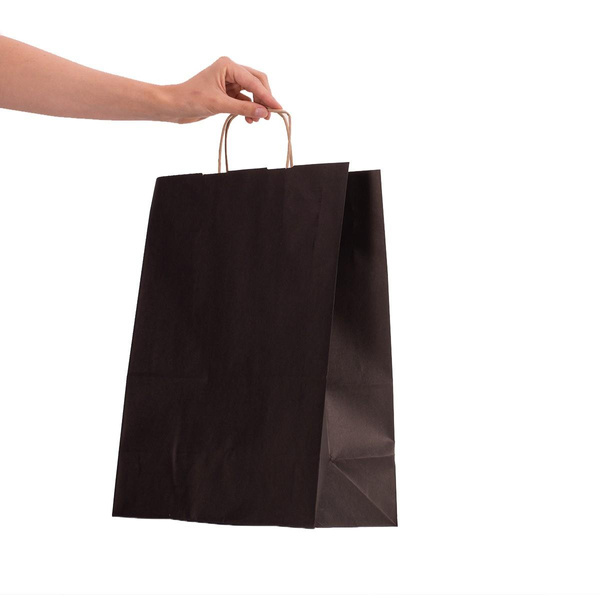 Torba papierowa ekologiczna 305x170x425 mm czarna