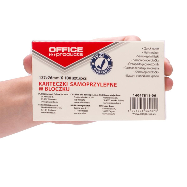 Karteczki samoprzylepne 127x76mm Office Products