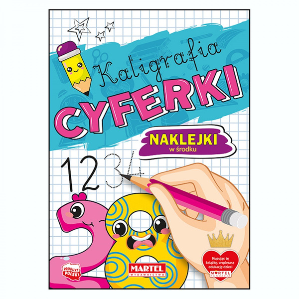 Kolorowanka kaligrafia Cyferki Literki