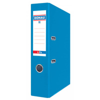 Segregator A4 szeroki 75mm z szyną Donau Life neon niebieski