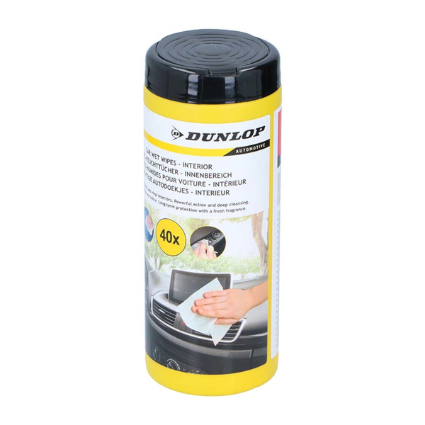 Chusteczki nawilżone do pielęgnacji kokpitu samochodowego 40 szt. Dunlop