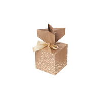 Pudełka składane candy box 10x10 srebrne gwiazdki DP Craft