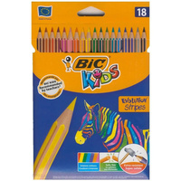 Kredki ołówkowe Bic Evolution Stripes 18 kolorów 14+4