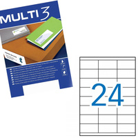 Etykiety samoprzylepne Multi 3 uniwersalne białe 70x36mm