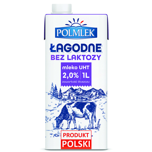 Mleko bez laktozy 2% 1l Polmlek UHT