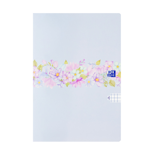 Brulion miękki w kratkę B5 96 kartek Oxford Flowers