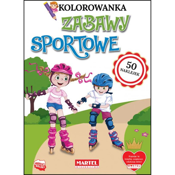 Kolorowanka z naklejkami Zabawy sportowe