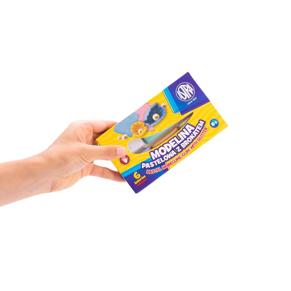 Modelina brokatowa Astra pastelowa 6 kolorów