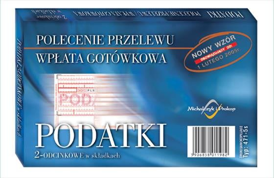 Podatki Polecenie przelewu-wpłata gotówkowa 2 odcinkowe w składkach