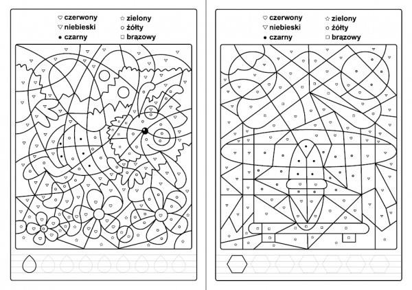 Kolorowanka Łamigłówki - Pokoloruj