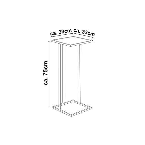 Stolik boczny 75 cm czarny Arti Casa