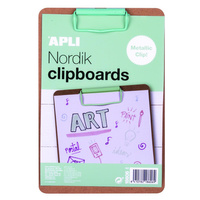 Podkładka z klipsem A5 Apli Nordik pastelowy zielony