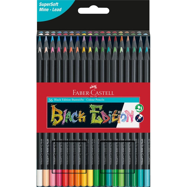 Kredki trójkątne Faber Castell Black Edition 36 kolorów