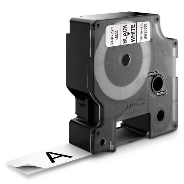 Taśma Dymo D1 19mm czarna / biała