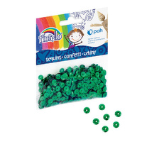 Cekiny metalizowane zielone 6mm 14g