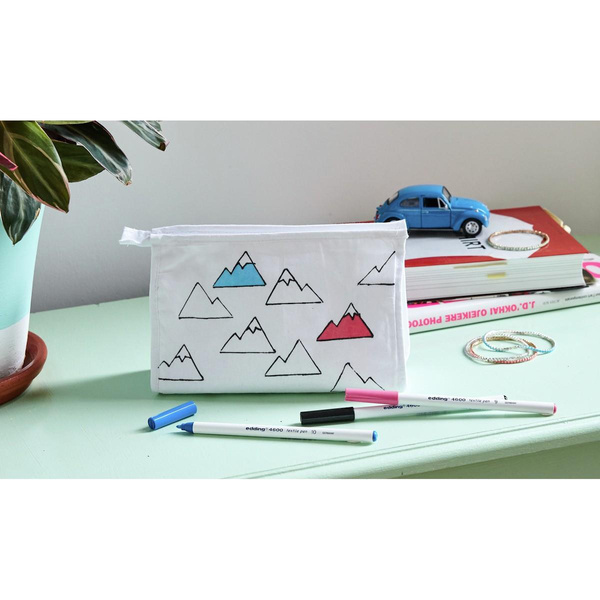 Markery do tkanin Edding 5 kolorów ciepłych