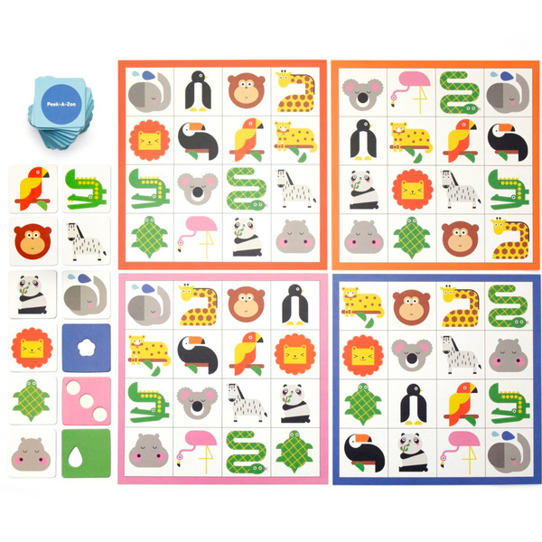 Gra Bingo Peek-A-Zoo Kikkerland