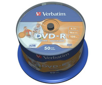 Płyta Verbatim DVD-R 4.7GB Printable cake 50 sztuk