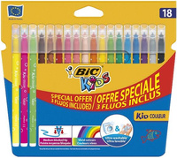 Flamastry Bic KidsCouler Fluo 15+3