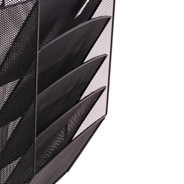 Pojemnik wiszący na katalogi metalowy srebrny