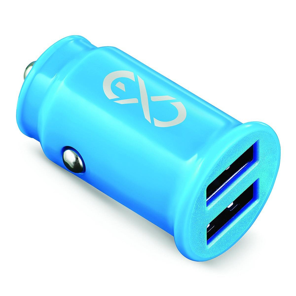 Ładowarka samochodowa Exc Cute uniwersalna 2xUSB 2.4A niebieski