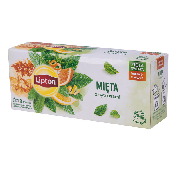 Herbata Lipton mięta z cytrusami 20 torebek